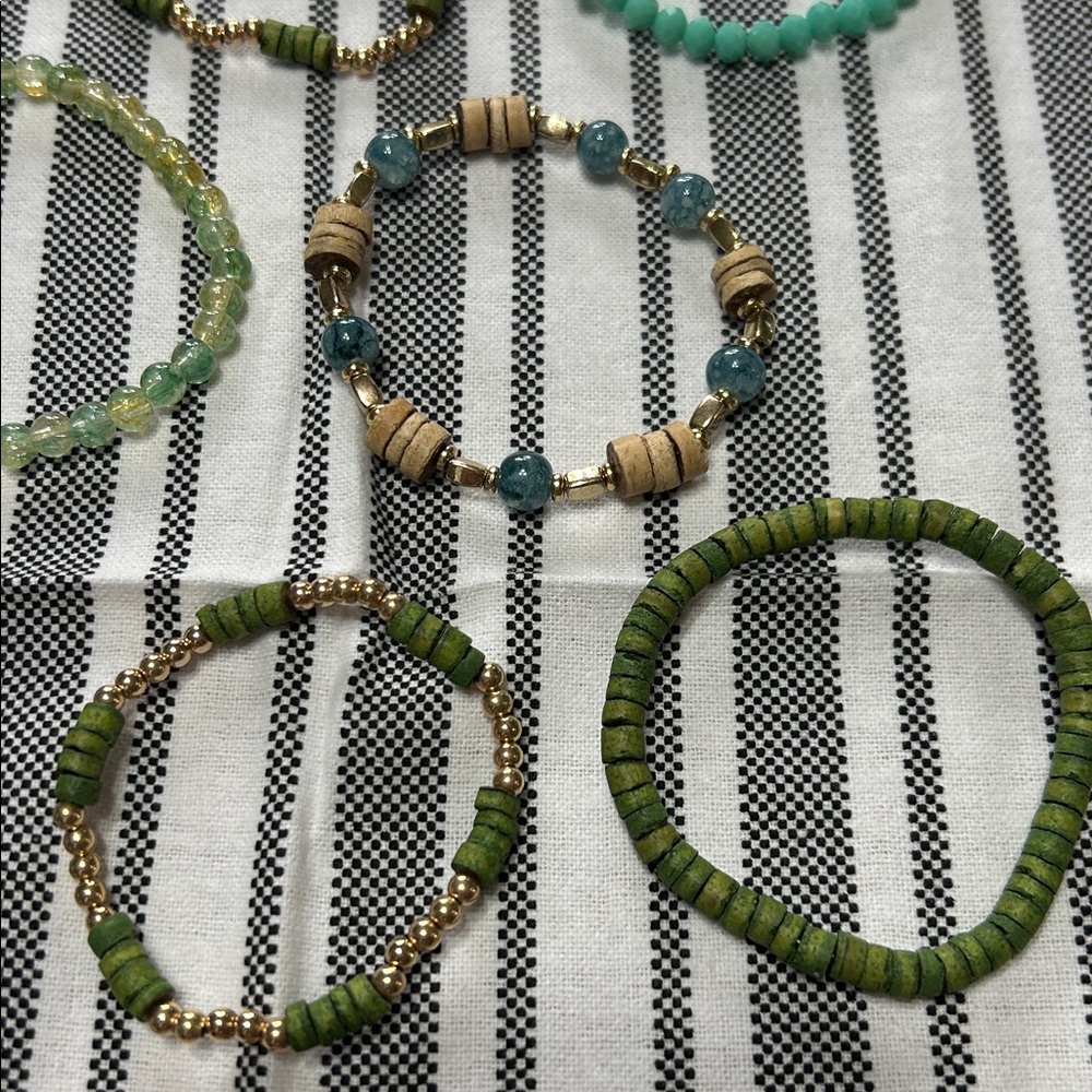 13-Piece Bohemian Style Multi-Colored Stacking Layering Stretch Bracelets NEW - Picture 8 of 11